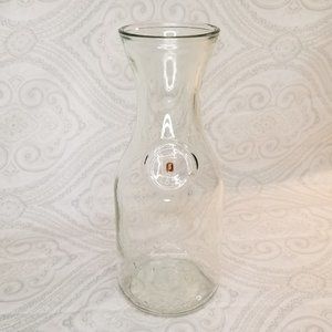 Vintage Paul Masson Vineyards Milk Bottle Clear Glass Wine Carafe 1qt Since 1852
